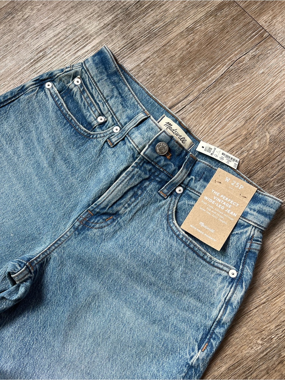 Madewell Perfect Vintage Wide Leg Women’s Jeans Size 25 Petite NWT